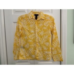 VTG 90s Ralph by Ralph Lauren Women's Sz S Palm Leaves Collar Button Up Top READ